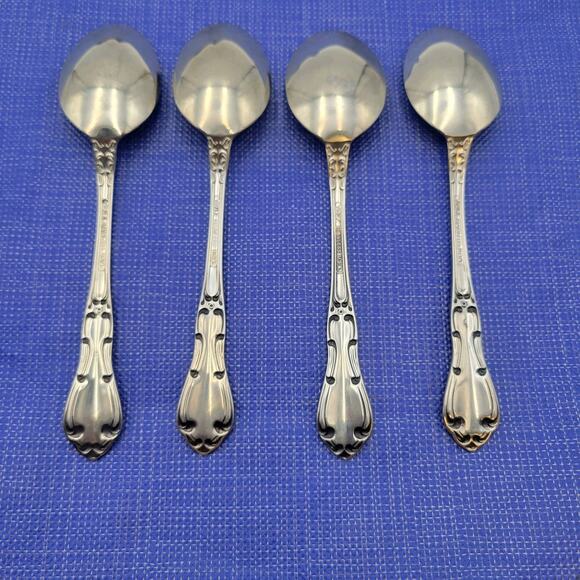 Set of 4 Towle Silver Merrimack Stainless Steel USA Teaspoon - Picture 4 of 7